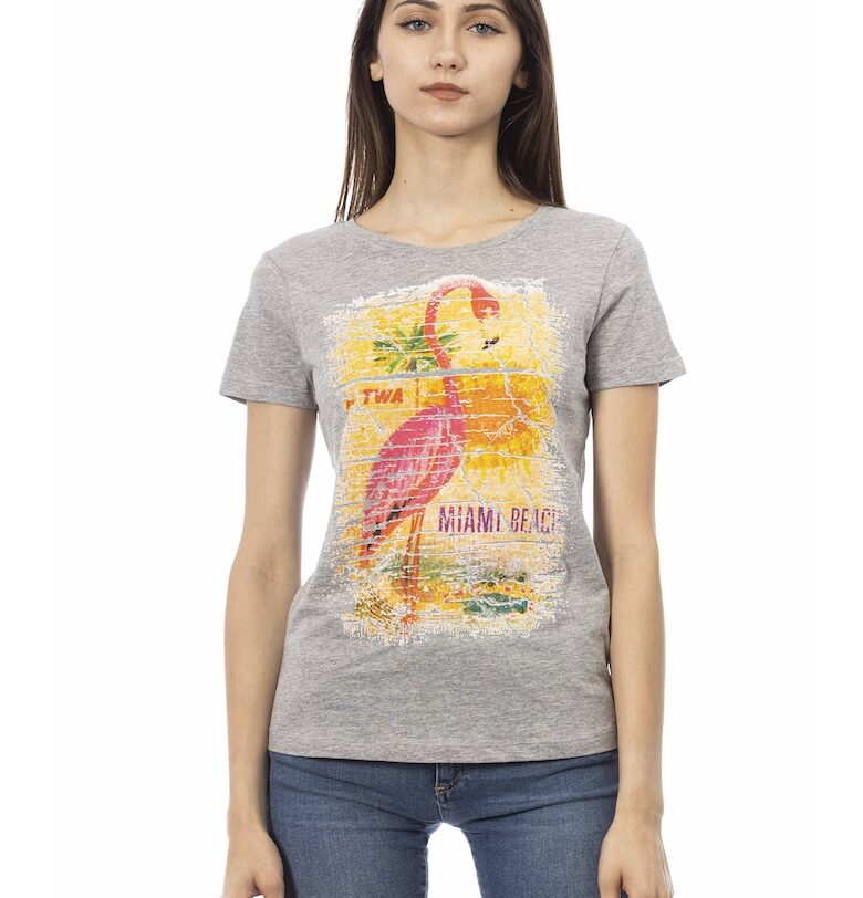 Слим тениска с овално деколте Trussardi