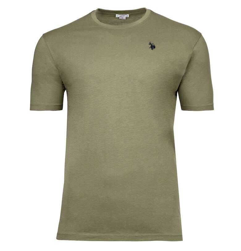 Слим тениска с овално деколте US Polo Assn