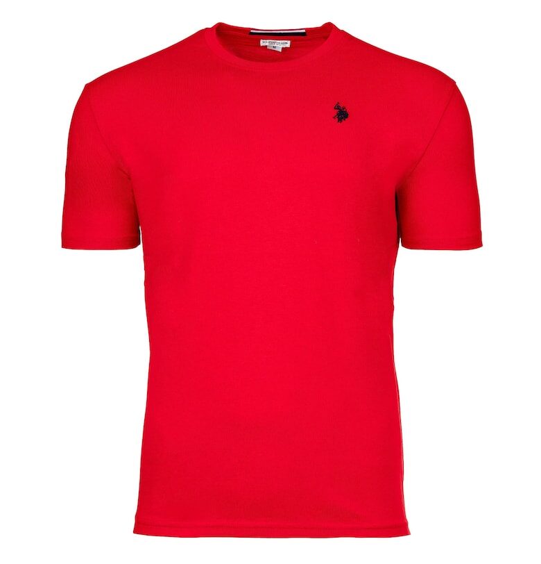 Слим тениска с овално деколте US Polo Assn