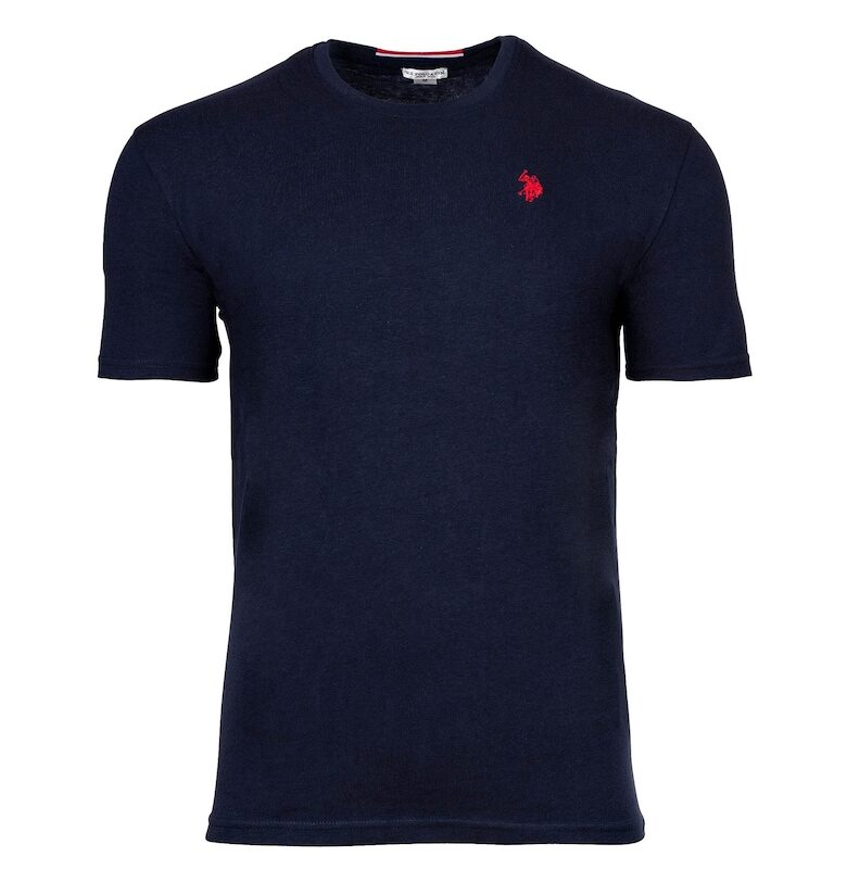 Слим тениска с овално деколте US Polo Assn