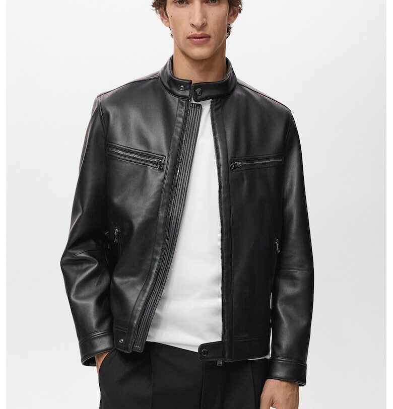 Слим яке от еко кожа Mango