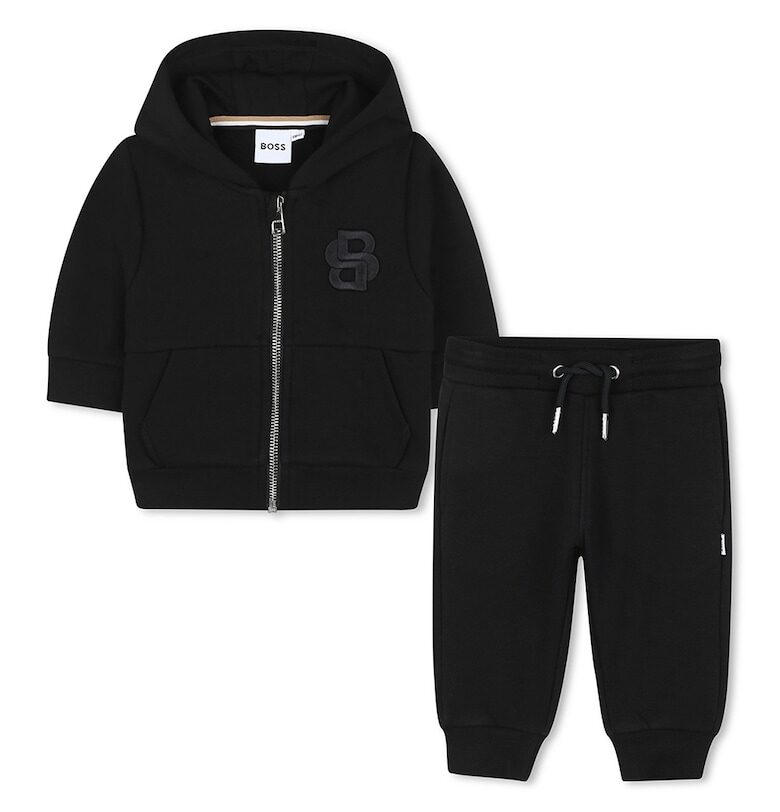 Спортен екип с лого и цип BOSS Kidswear