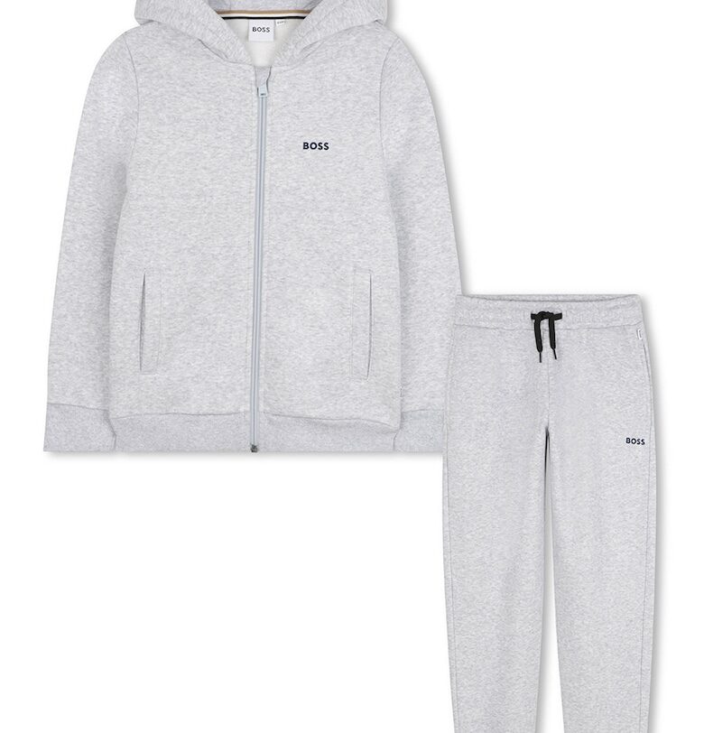 Спортен екип с цип и лого BOSS Kidswear