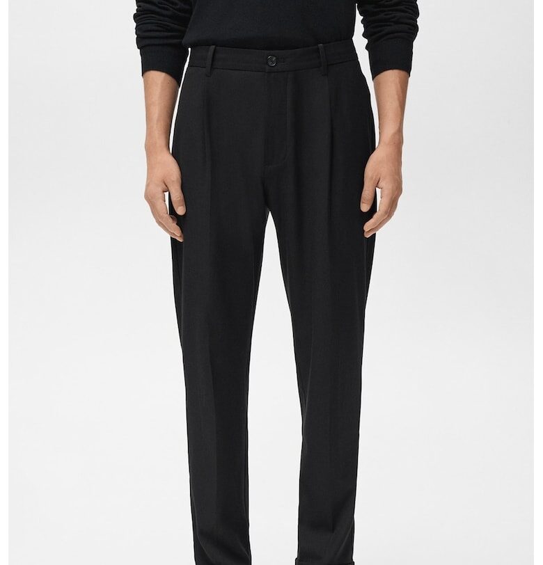 Стандартен официален панталон с вълна Mango