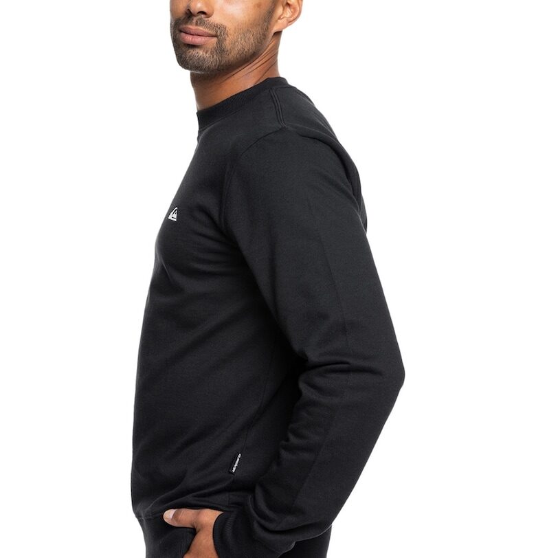 Суитшърт Basic с овално деколте и лого QUIKSILVER