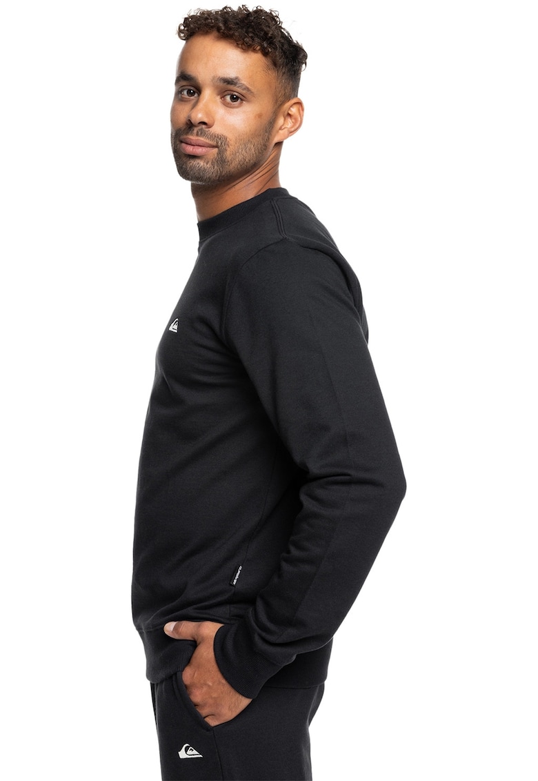 Суитшърт Basic с овално деколте и лого QUIKSILVER