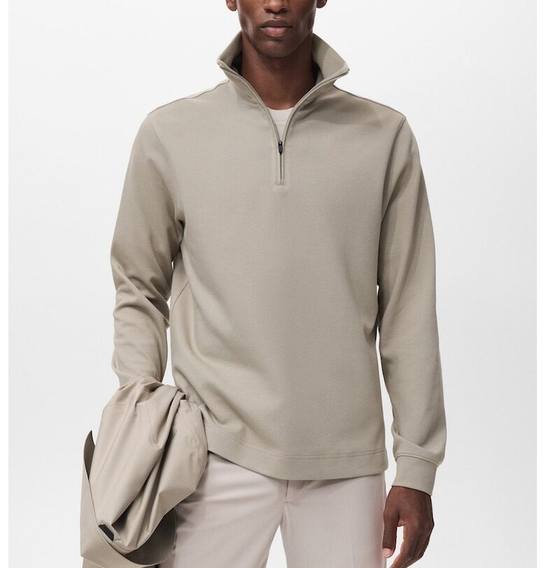 Суитшърт с къс цип Mango