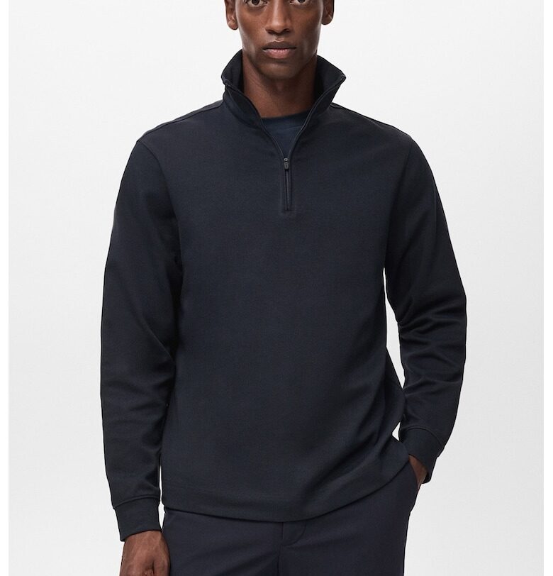 Суитшърт с къс цип Mango