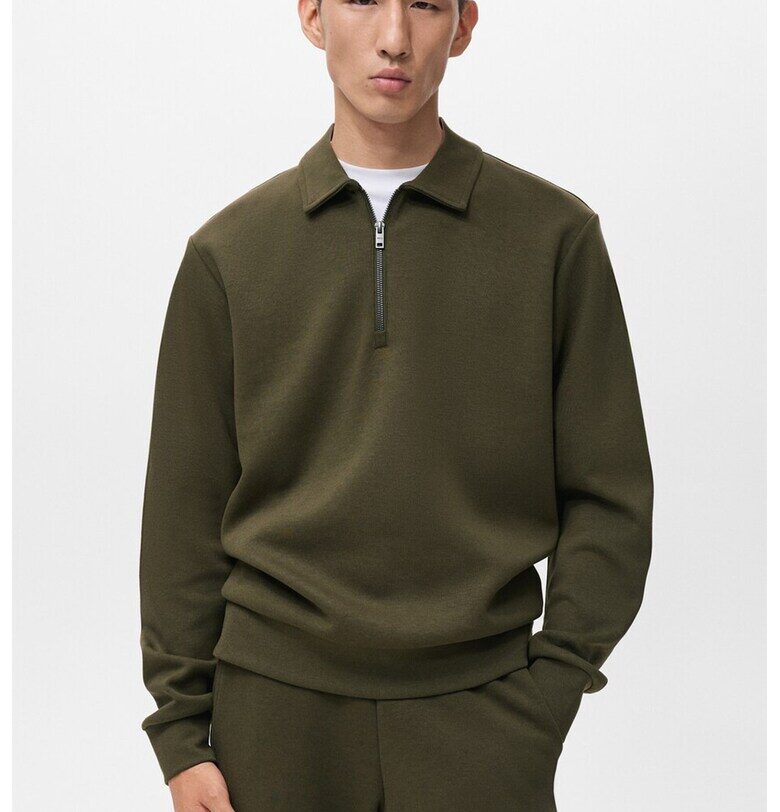 Суитшърт с къс цип Mango