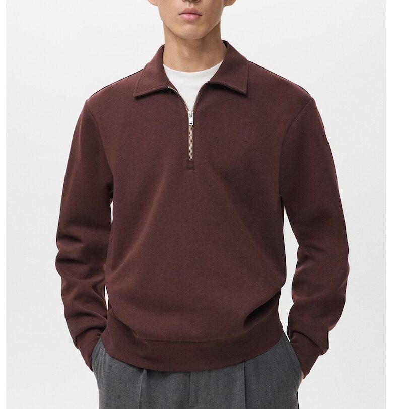 Суитшърт с къс цип Mango