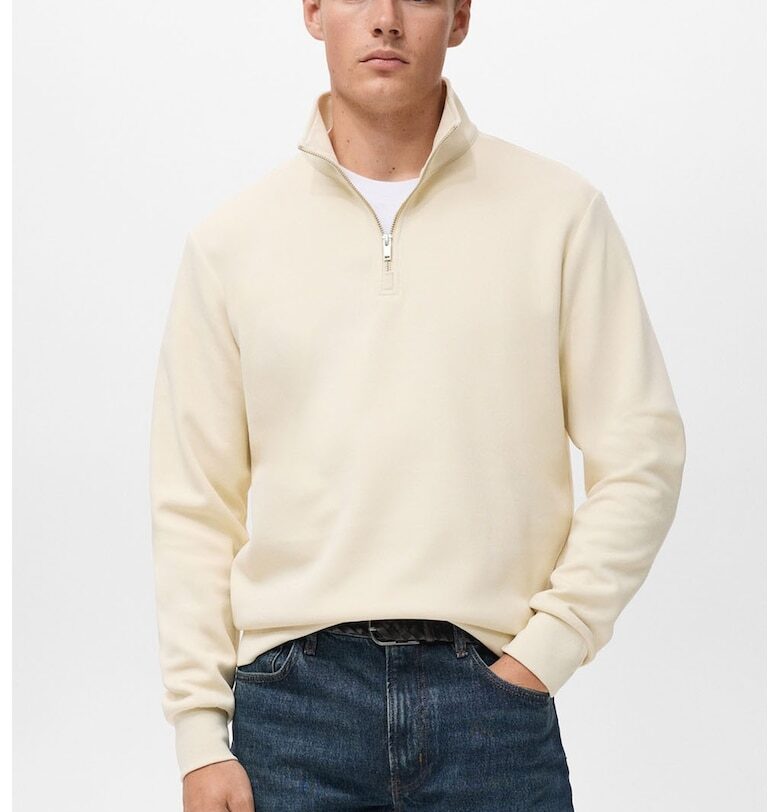 Суитшърт с къс цип Mango