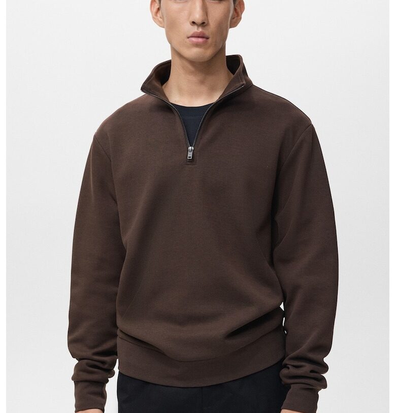 Суитшърт с къс цип Mango