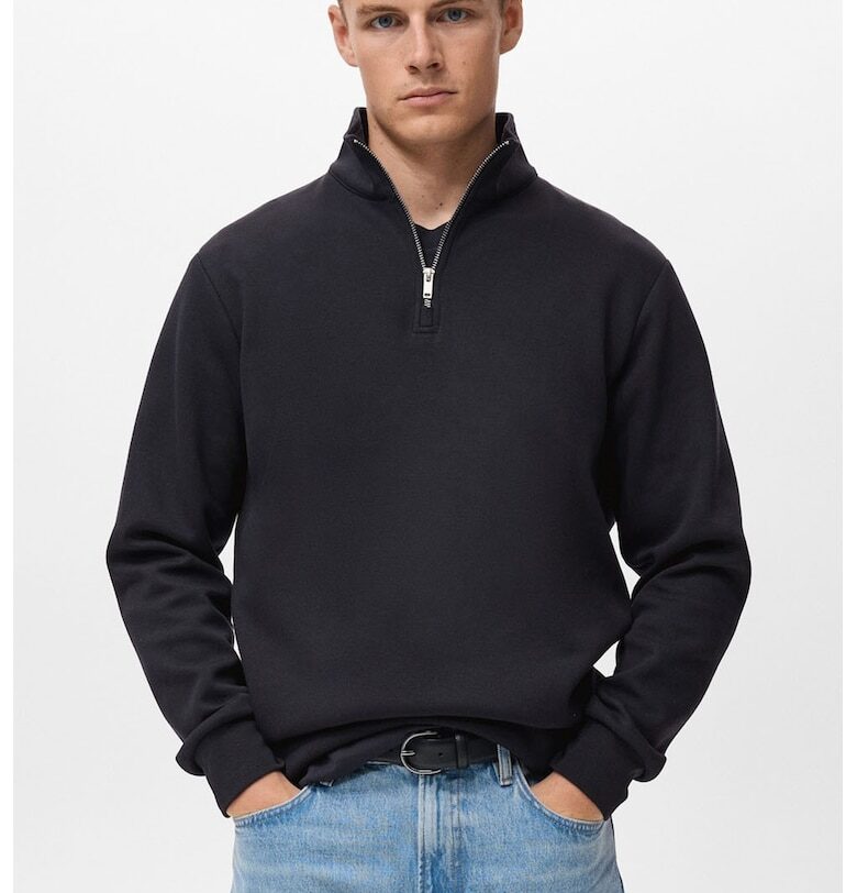 Суитшърт с къс цип Mango