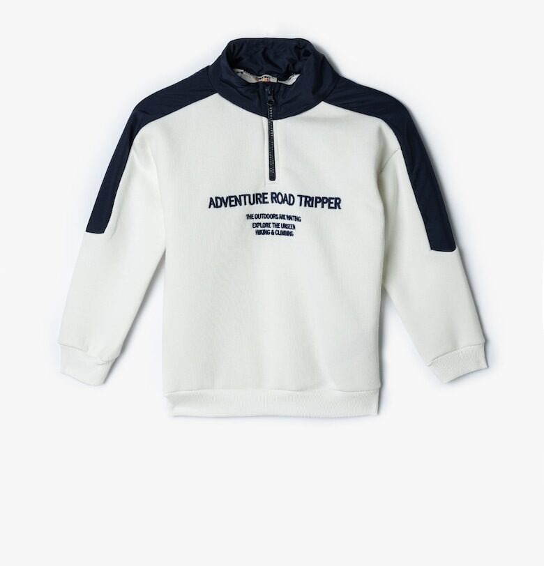 Суитшърт с овално деколте и къс цип KOTON