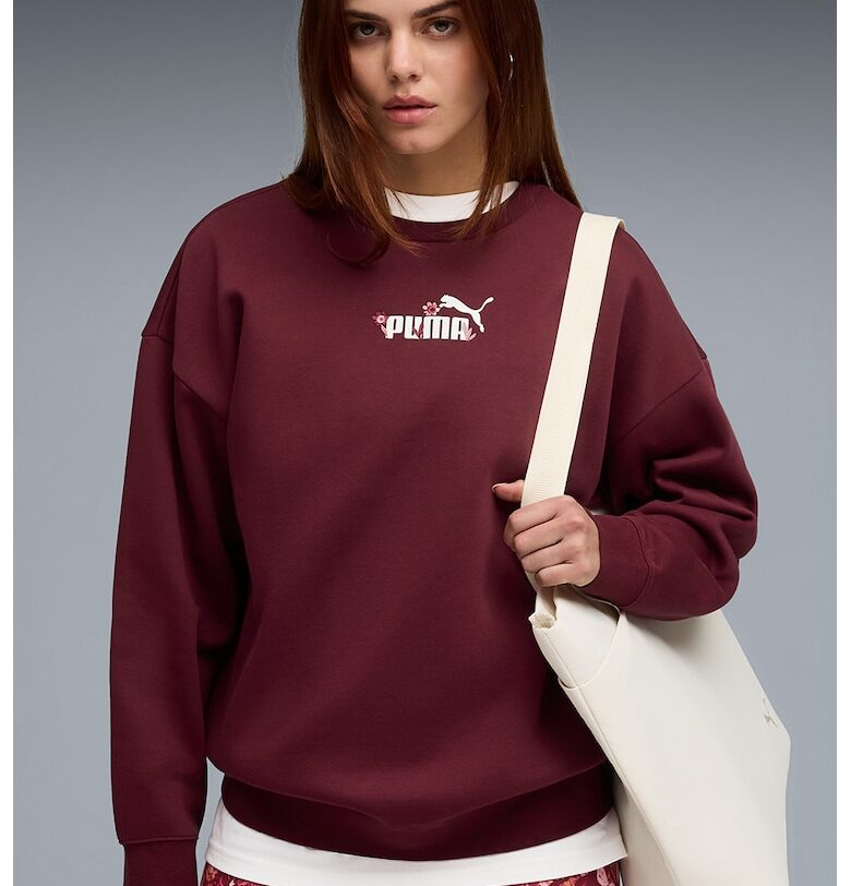 Суитшърт с овално деколте и флорална шарка Puma