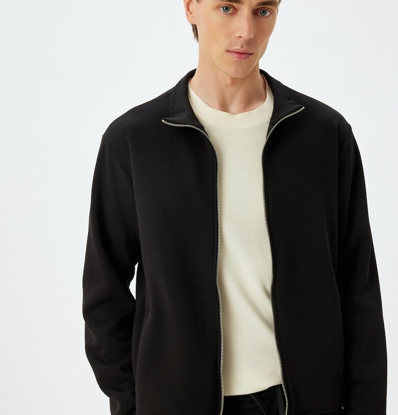 Суитшърт с памук с къс цип KOTON