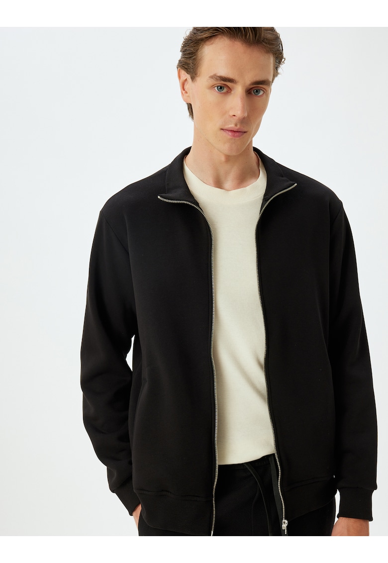 Суитшърт с памук с къс цип KOTON