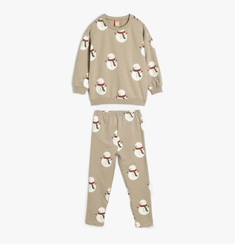 Суитшърт с шарка на снежен човек и дълъг панталон KOTON