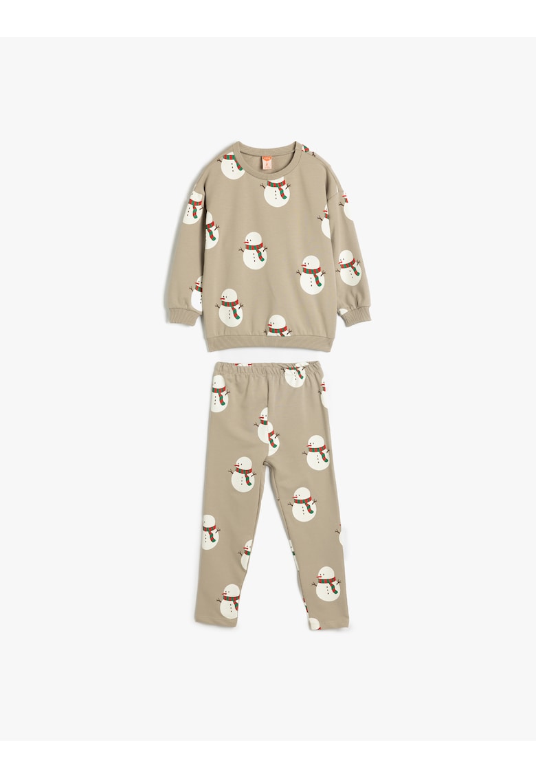 Суитшърт с шарка на снежен човек и дълъг панталон KOTON