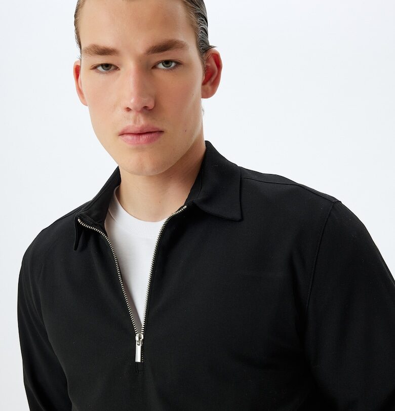 Суитшърт с яка и къс цип KOTON