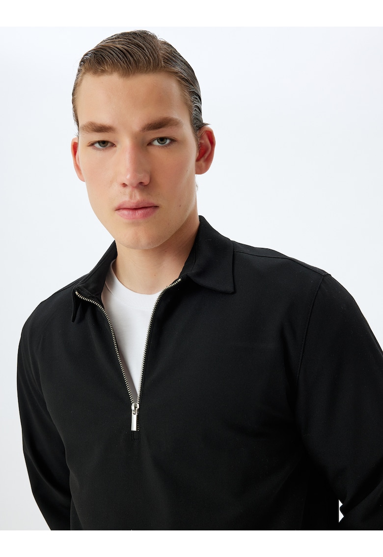 Суитшърт с яка и къс цип KOTON