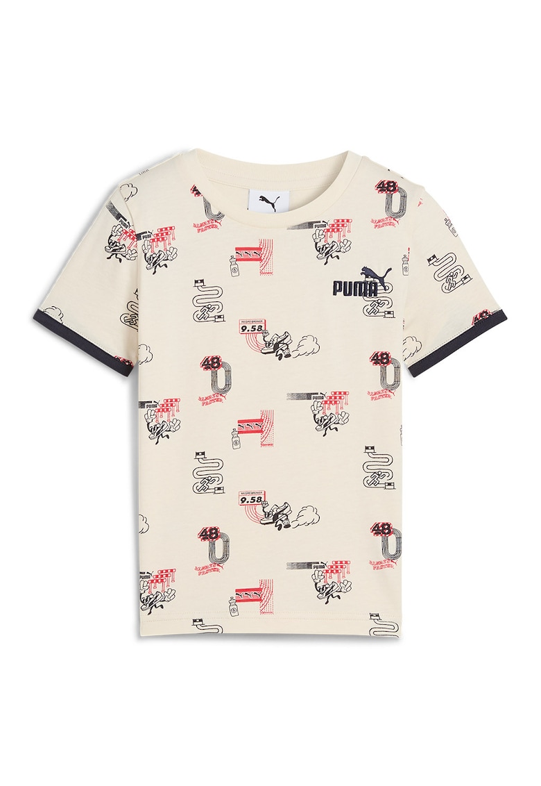 Тениска Little Runners с памук с принт Puma