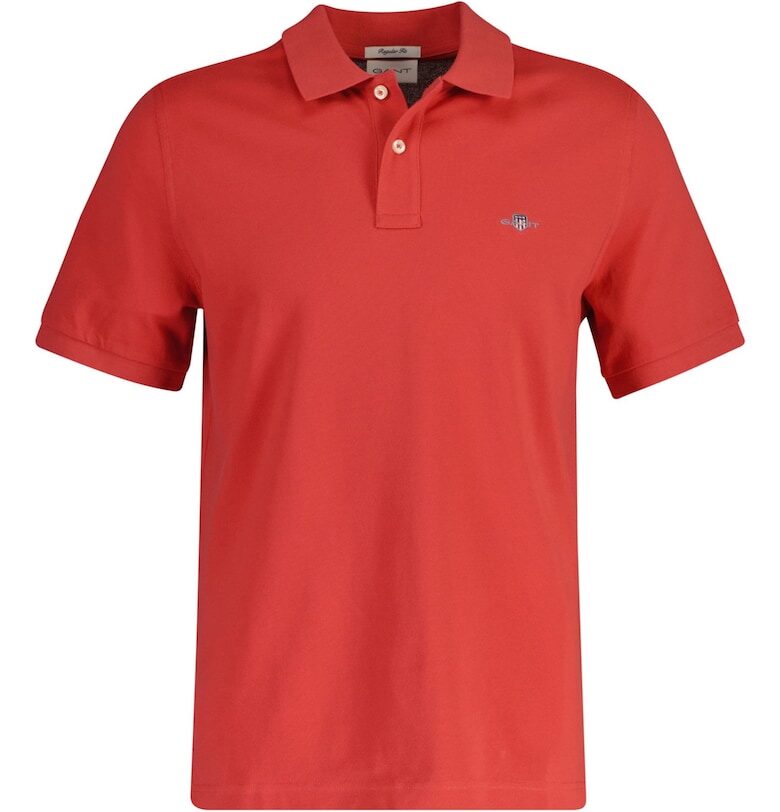 Тениска Shield от памучно пике с яка Gant