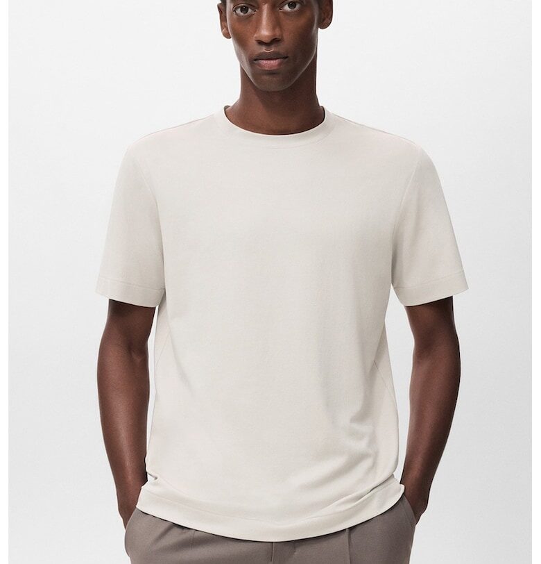 Тениска с овално деколте Mango