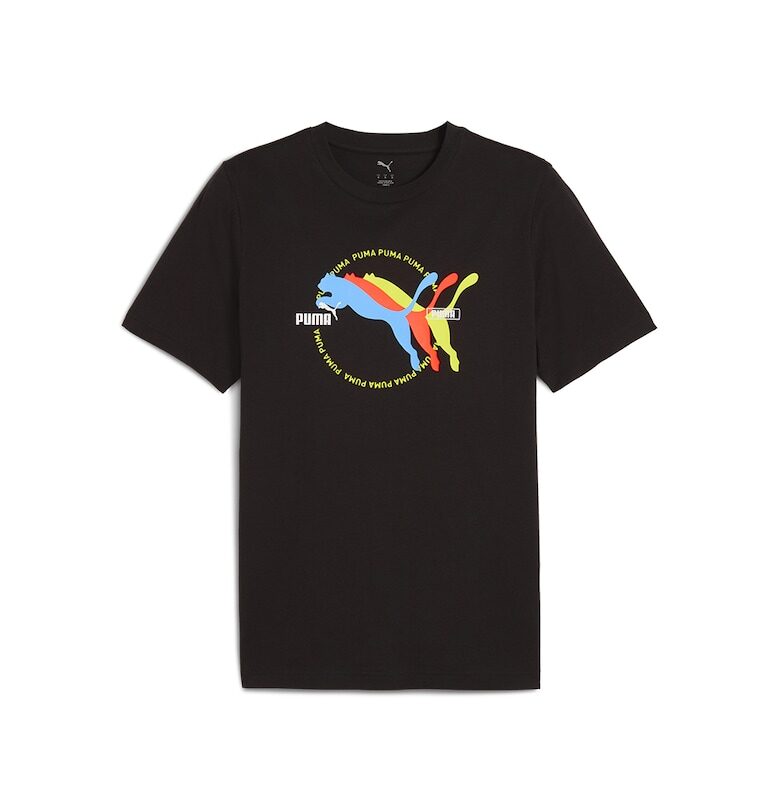 Тениска с овално деколте и лого Puma