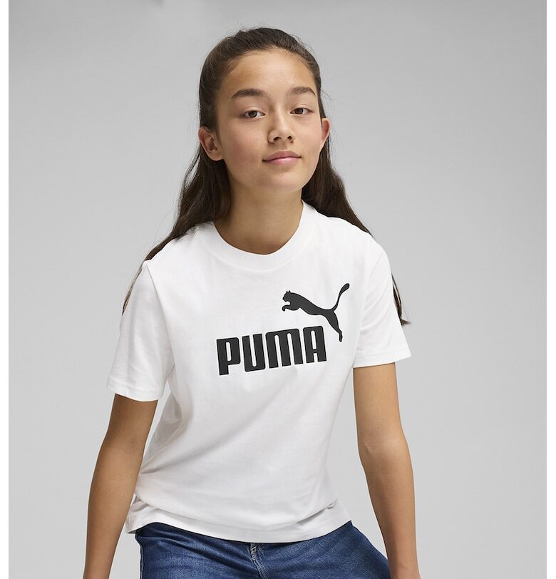 Тениска с овално деколте и лого Puma