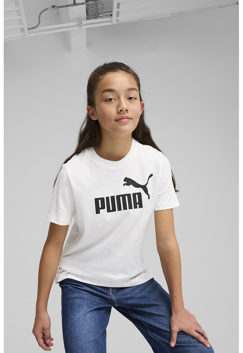 Тениска с овално деколте и лого Puma