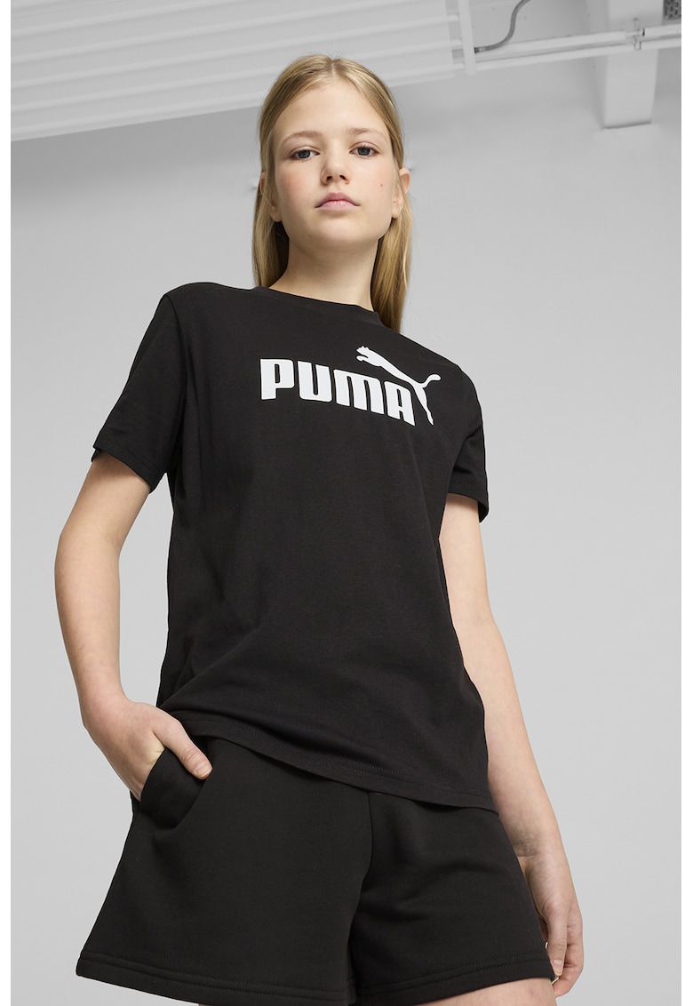 Тениска с овално деколте и лого Puma