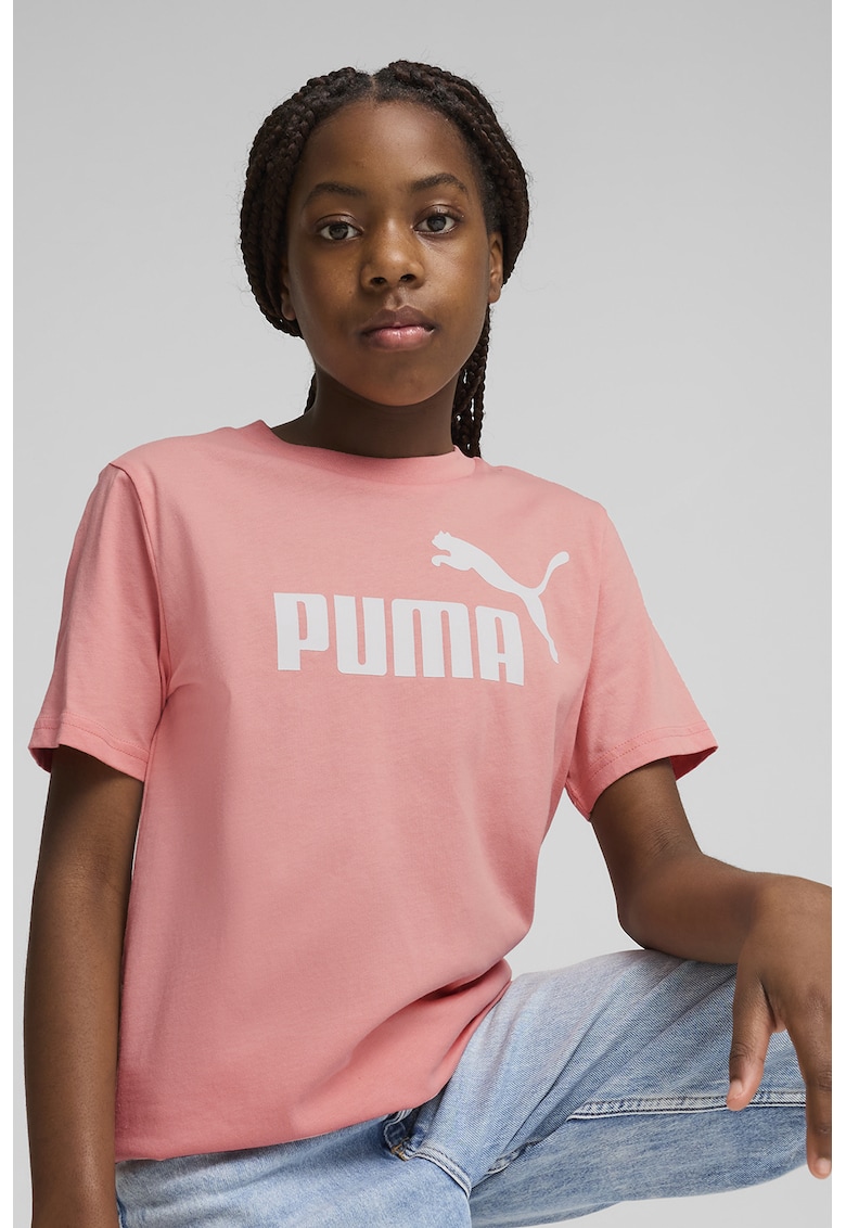 Тениска с овално деколте и лого Puma