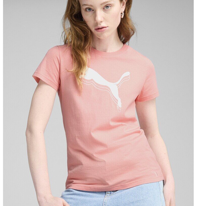 Тениска с овално деколте и лого Puma