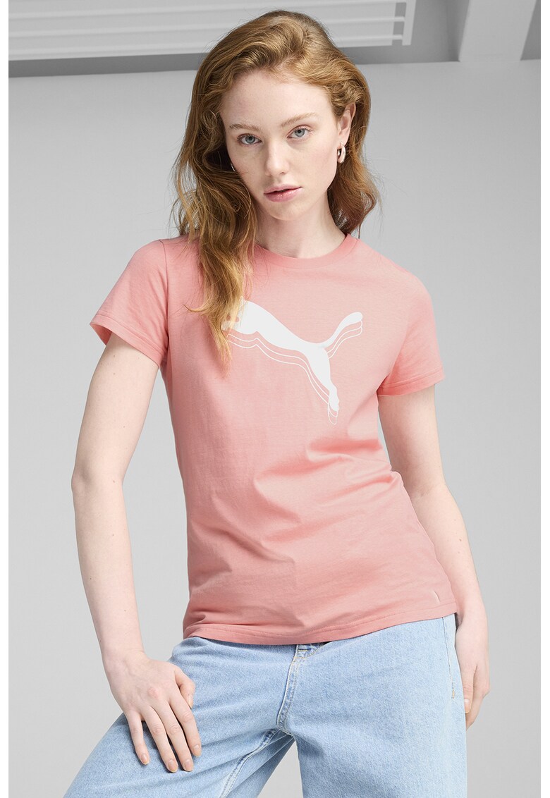 Тениска с овално деколте и лого Puma