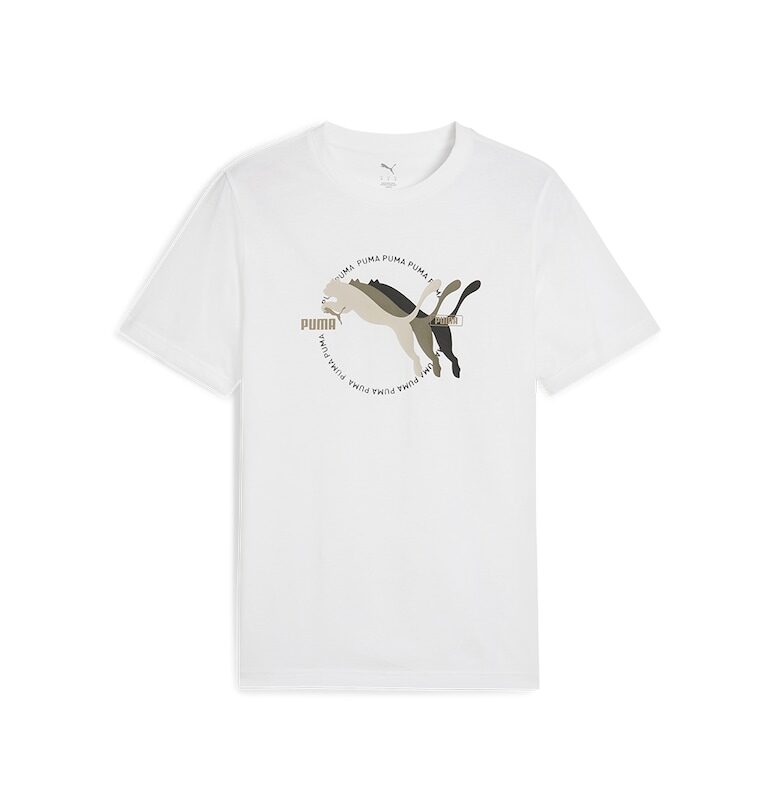 Тениска с овално деколте и лого Puma