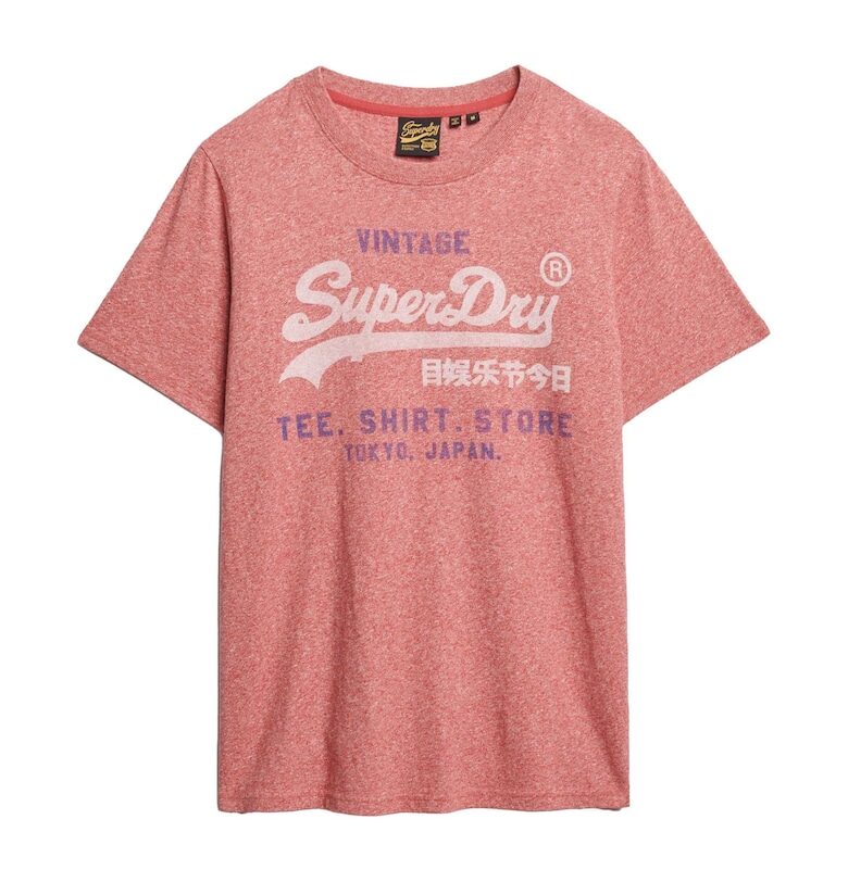 Тениска с овално деколте и лого Superdry  Co