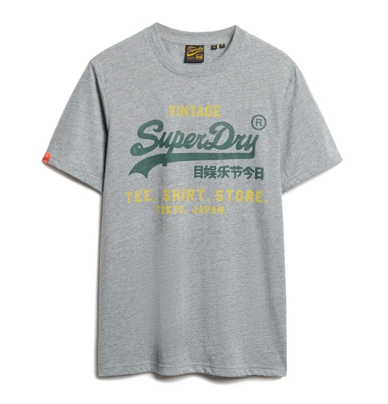 Тениска с овално деколте и лого Superdry  Co