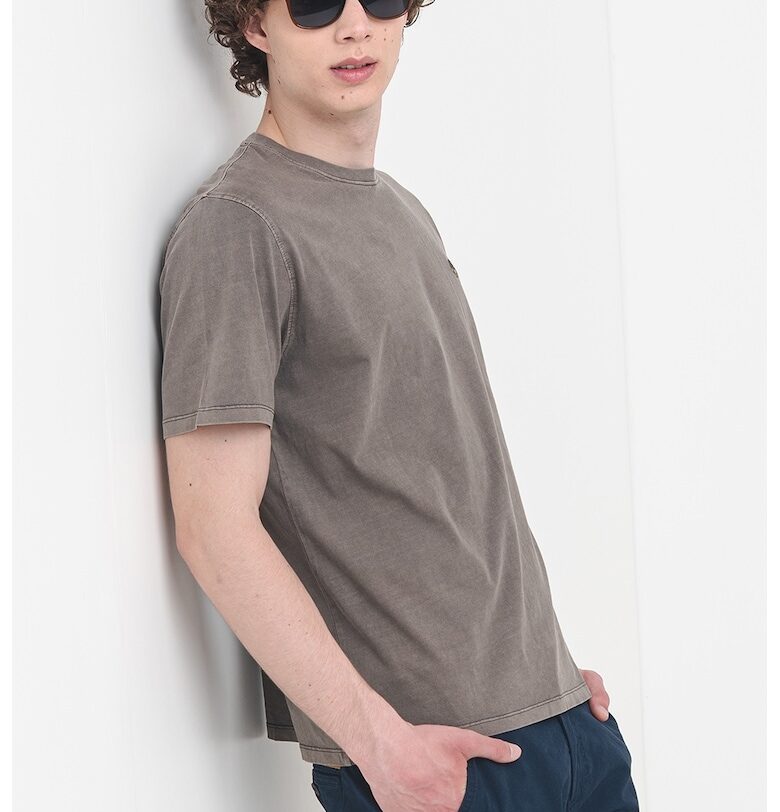 Тениска с овално деколте с лого Timberland