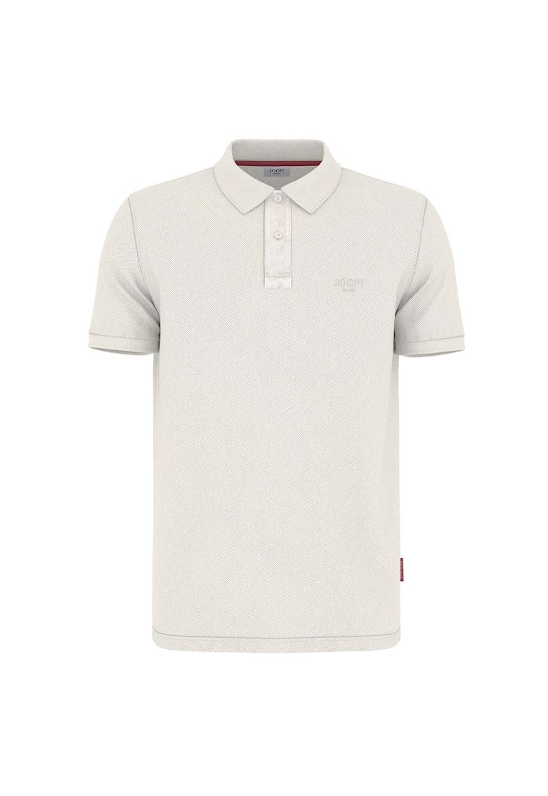 Тениска с органичен памук с яка - Крем JOOP Jeans