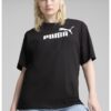 Тениска с паднали ръкави и лого Puma