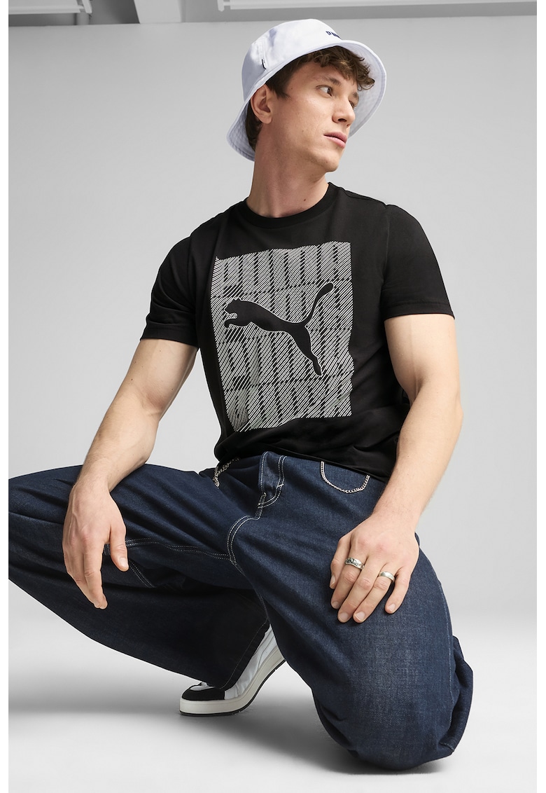 Тениска с памук и лого Puma