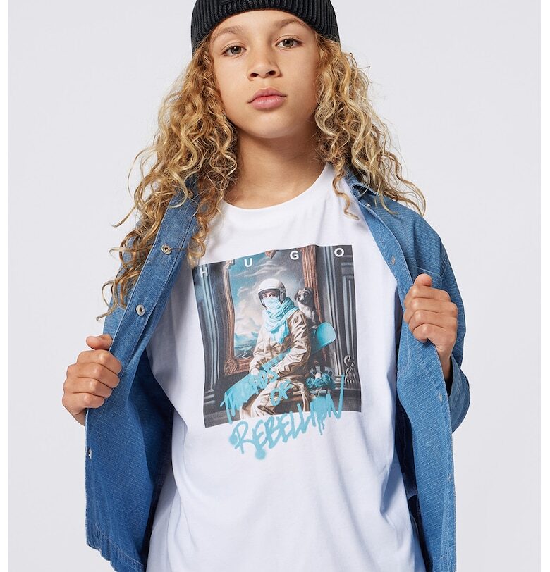 Тениска с фотопринт HUGO