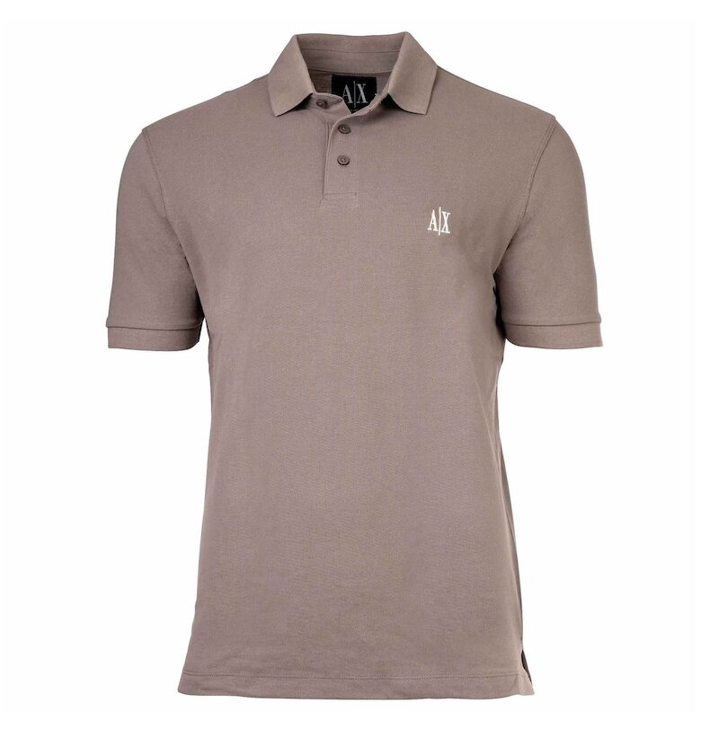 Тениска с яка и лого ARMANI EXCHANGE