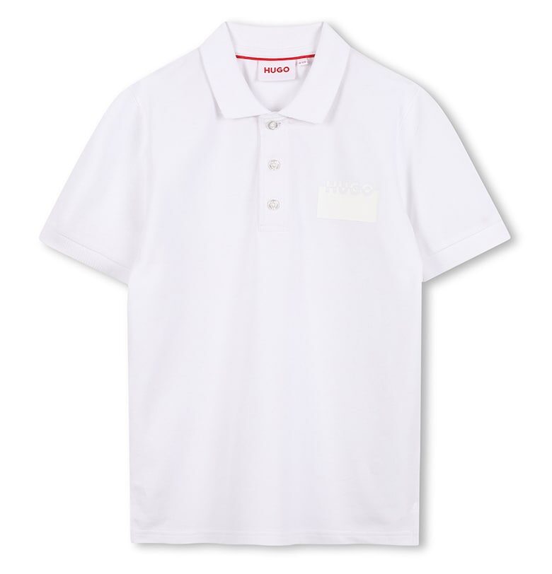 Тениска с яка и лого HUGO