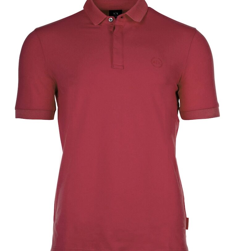 Тениска слим 14263 с яка ARMANI EXCHANGE