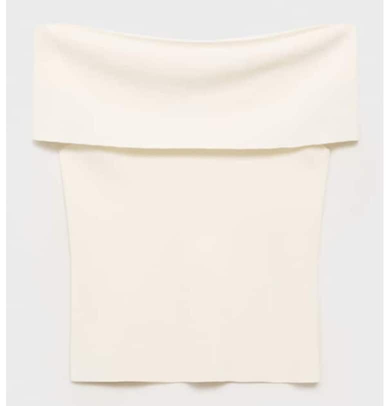 Топ с голи рамене Mango