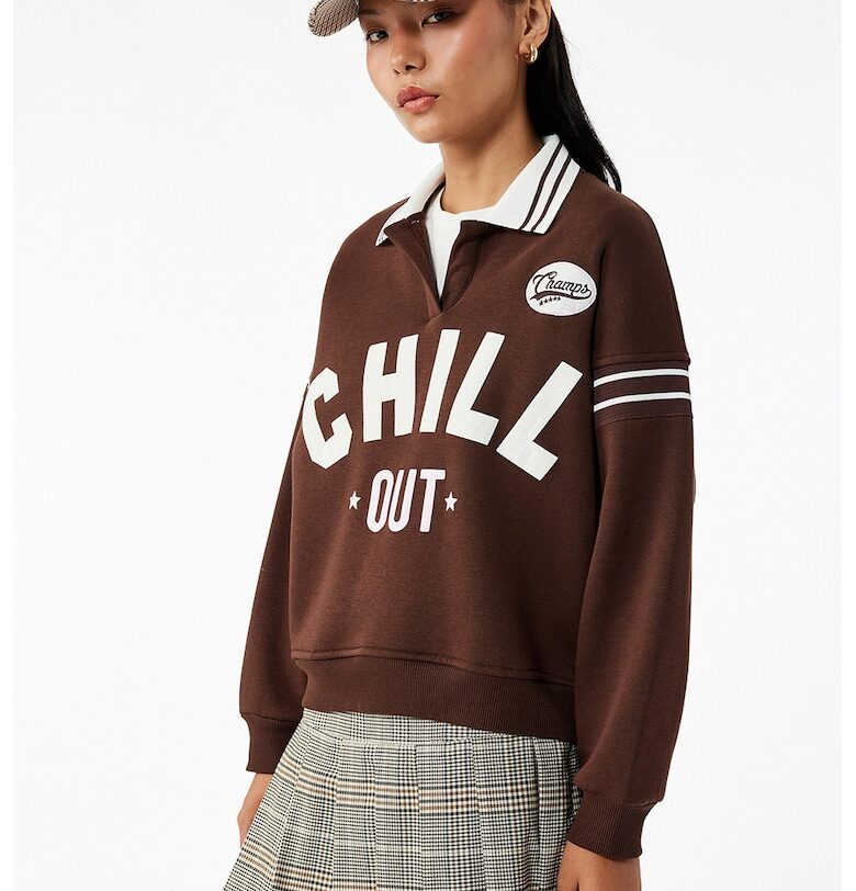 Уголемен суитшърт с яка KOTON