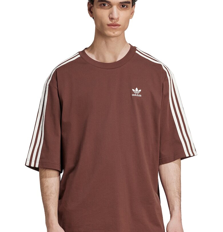 Уголемена памучна тениска с лого adidas Originals