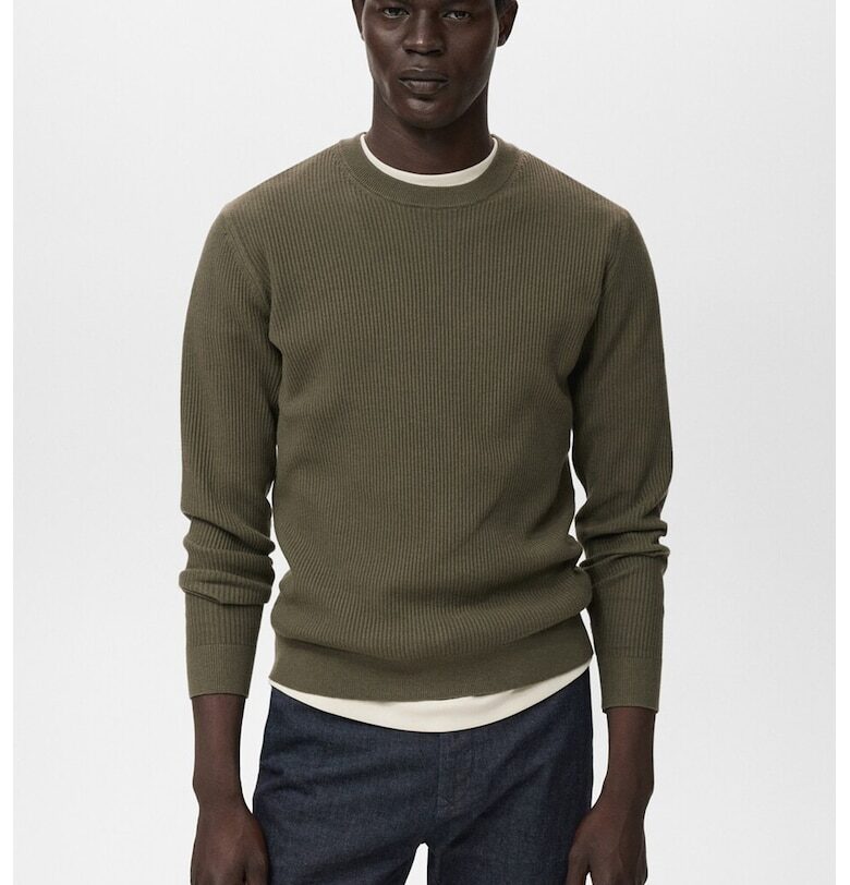 Фино плетен памучен пуловер Mango